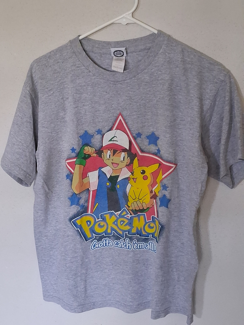Pokémon Kids' Ash & Pikachu Graphic Tee - Gray